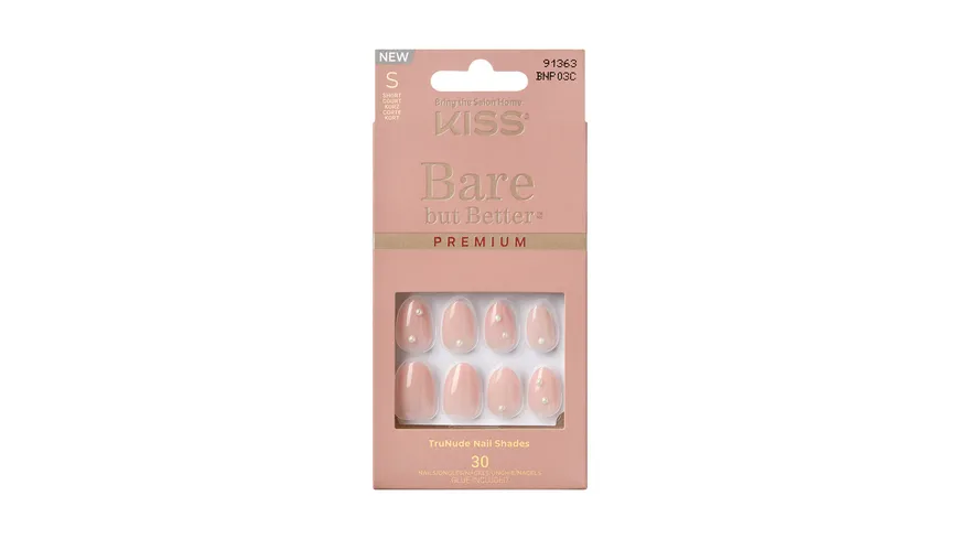 KISS Premium Nails Bare-But BNP03C - rosa