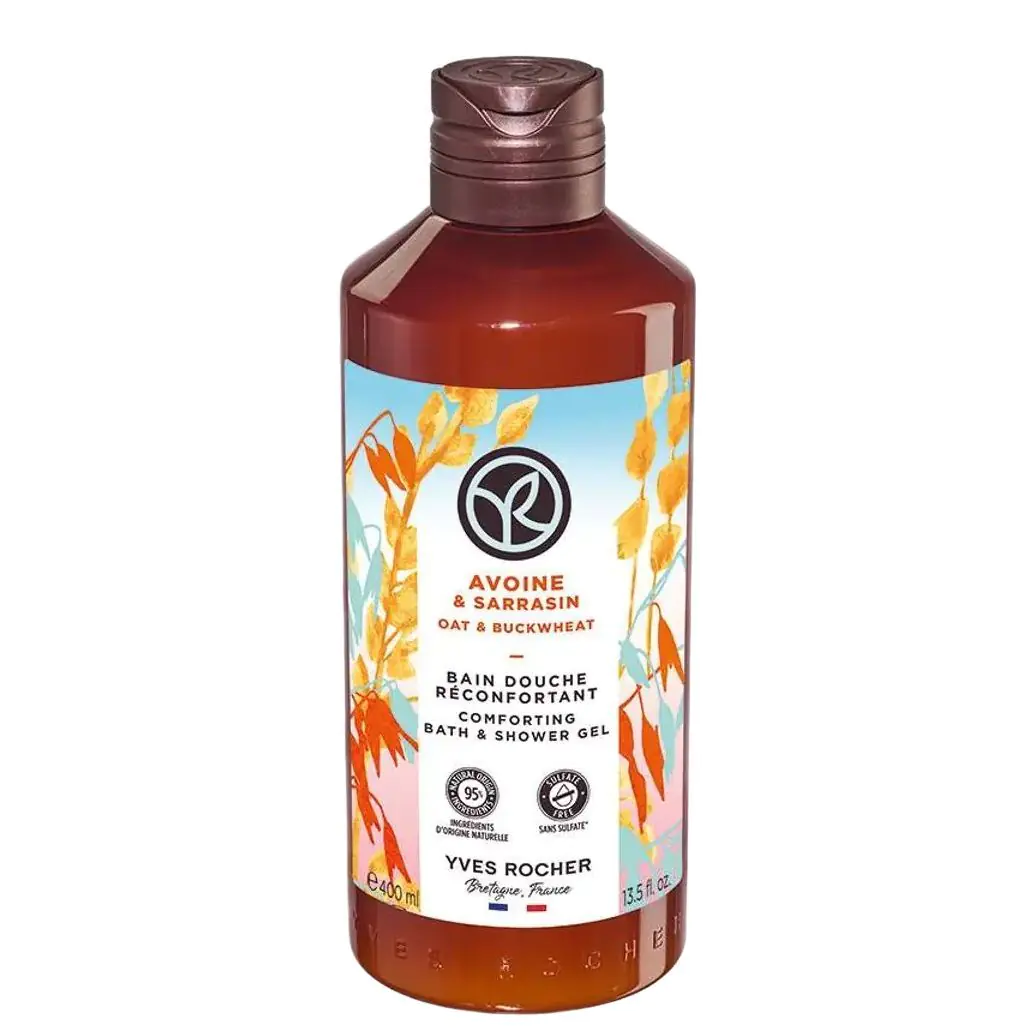 Yves Rocher gel za tuširanje i kupanje s zobi i heljde, 400 ml