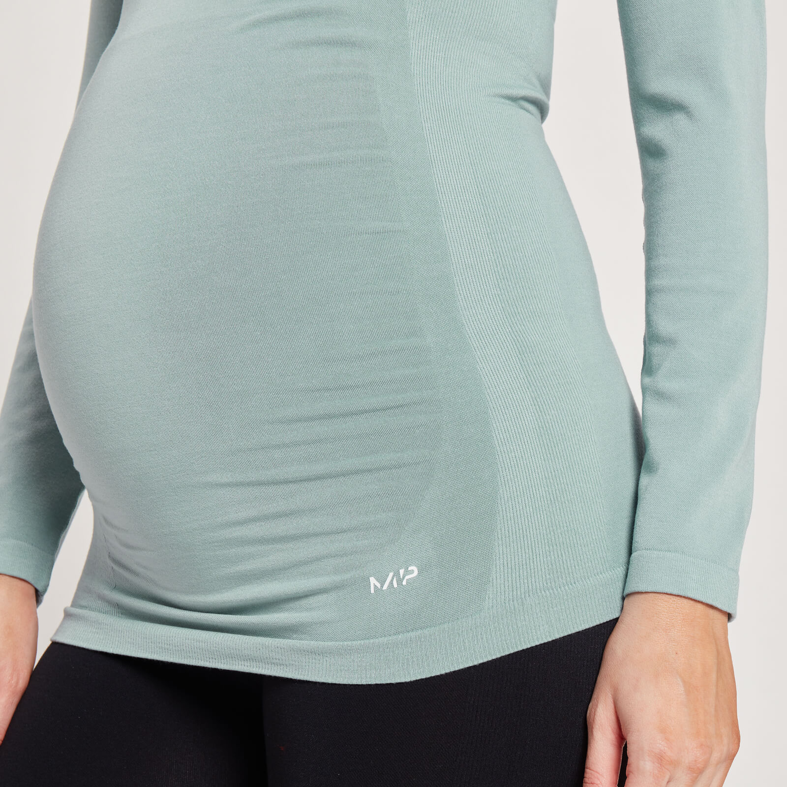 T-shirt de maternité sans coutures à manches longues MP pour femmes – Bleu glacé