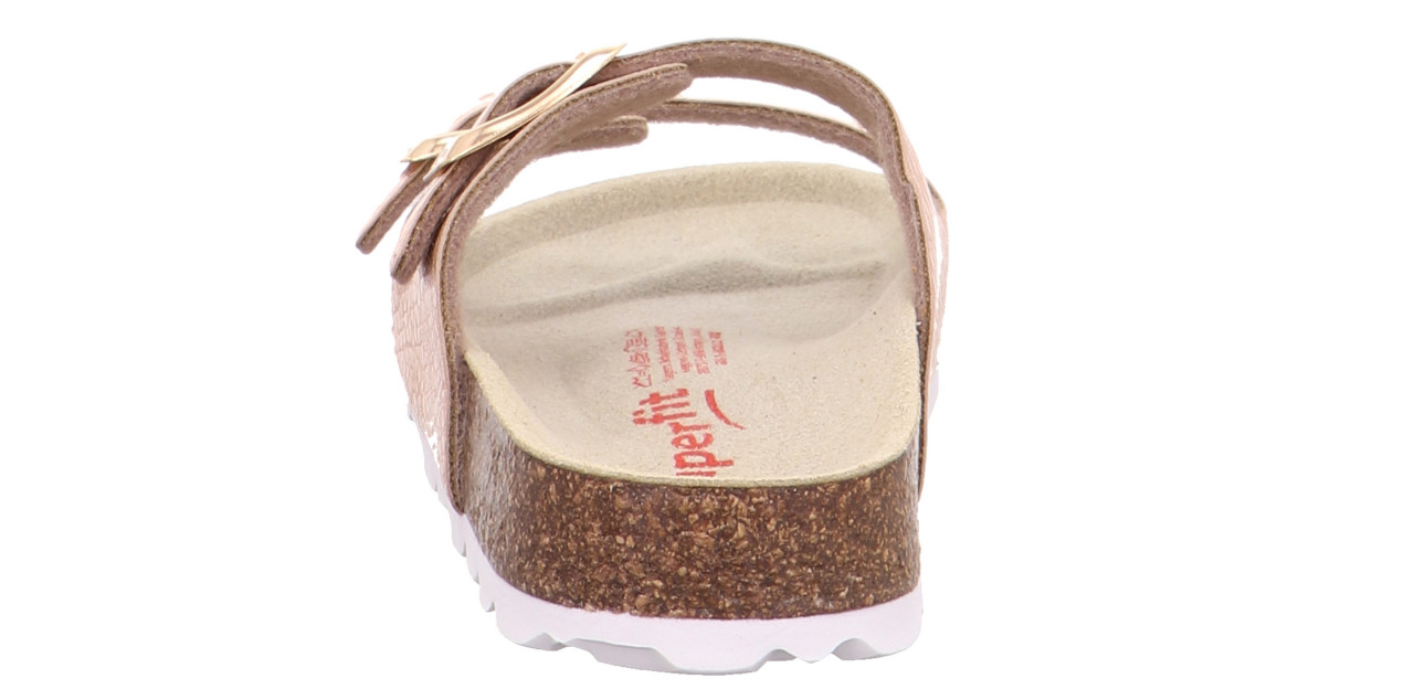 FUSSBETTPANTOFFEL - Bronze Pantoffel mit Schnalle