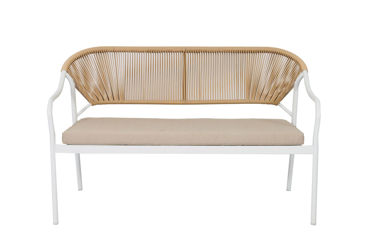 Happy Home Happy Home 4 tlg. Lounge Set HGS32-BEI helles Rattan mit Sitzkissen in beige