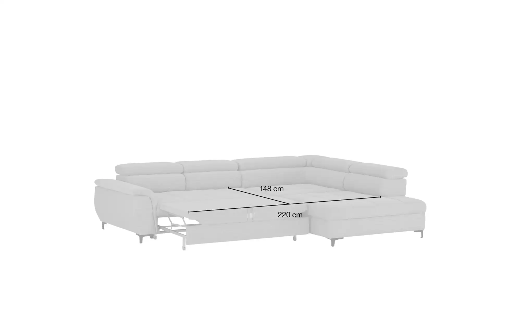 Twist Ecksofa aus Flachgewebe Denvo