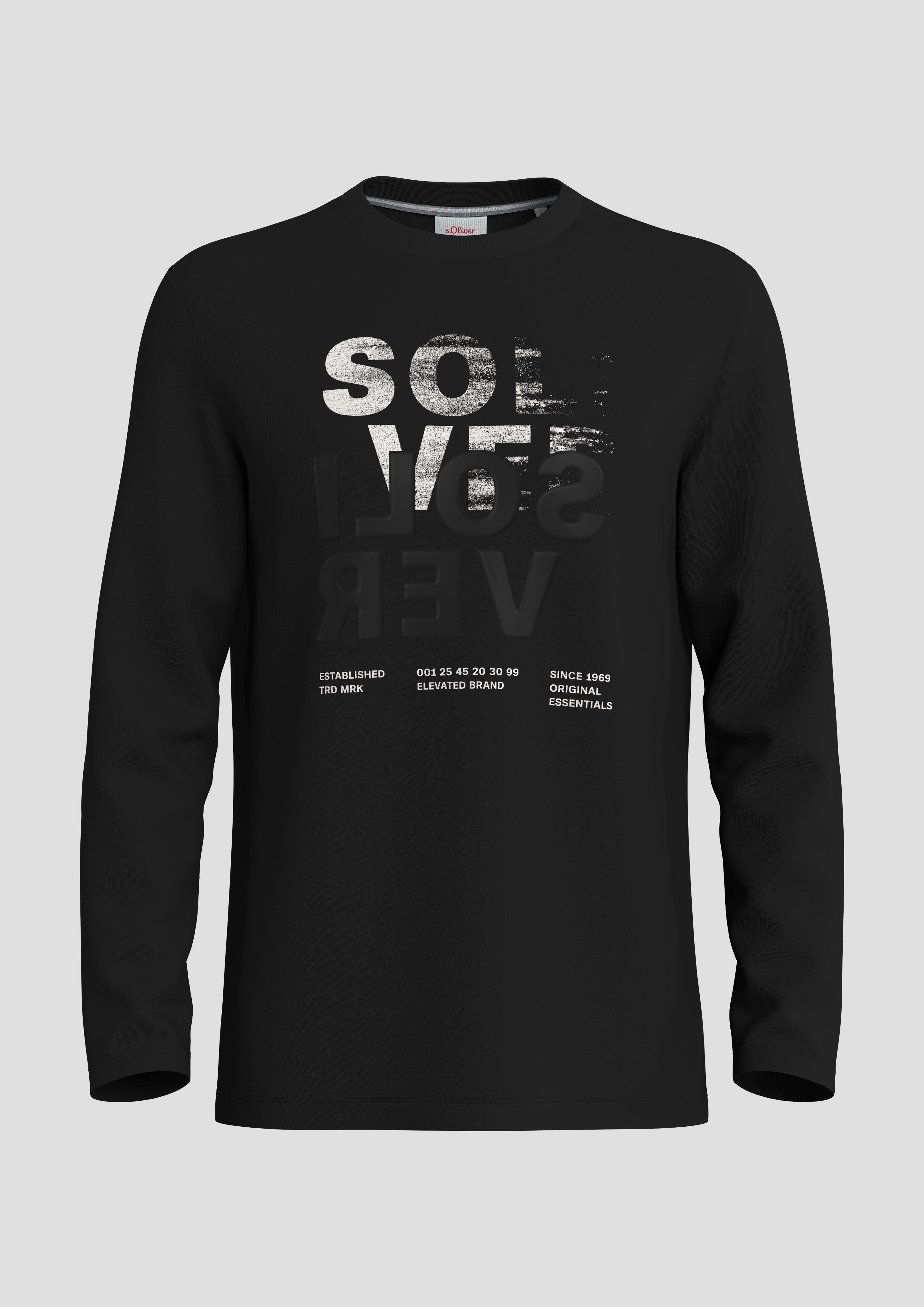 Longsleeve mit gummiertem Label-Print  2138671-99D1
