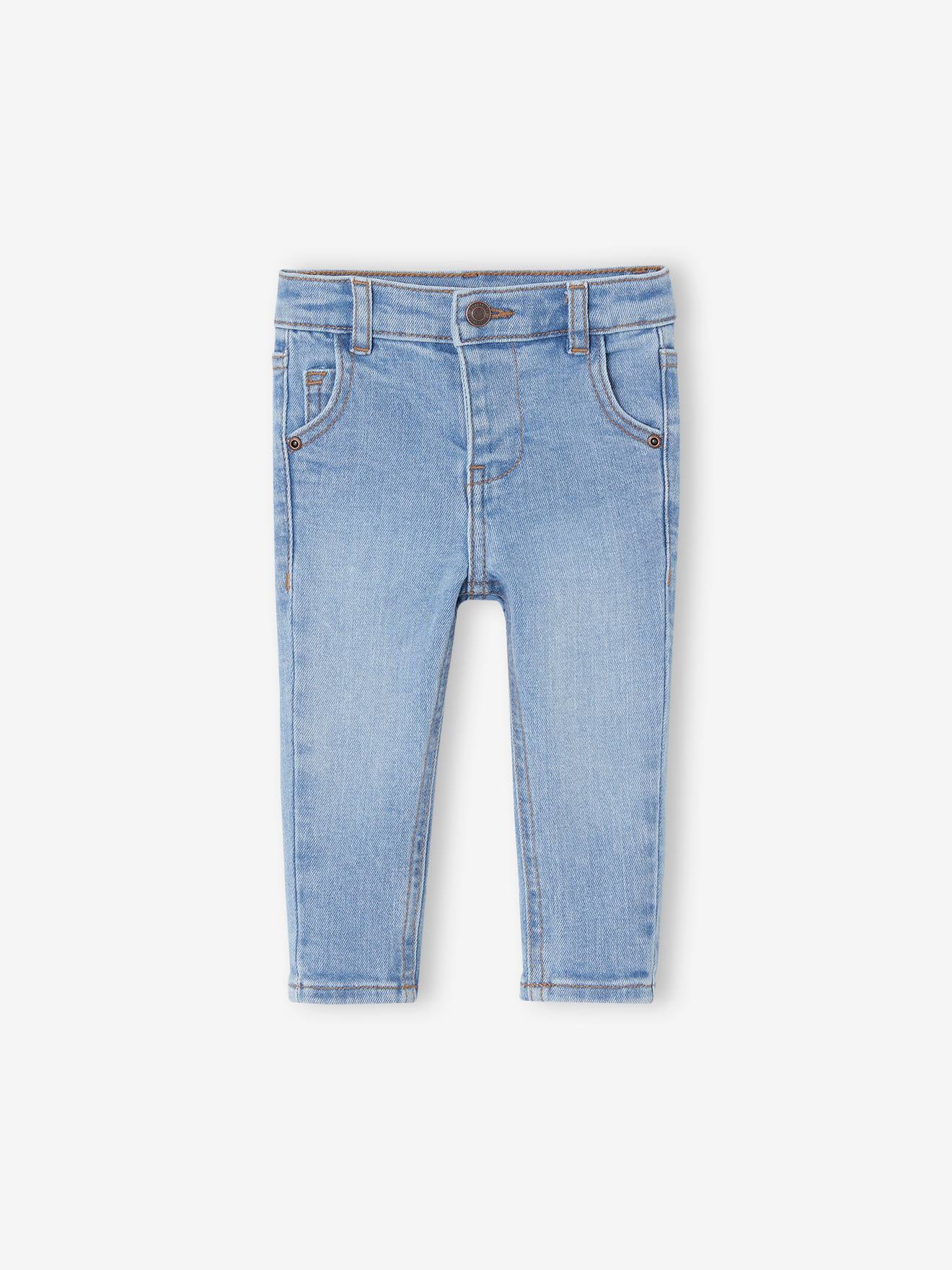 Vertbaudet Gerade Baby Jeans BASIC Oeko-Tex - grauer denim