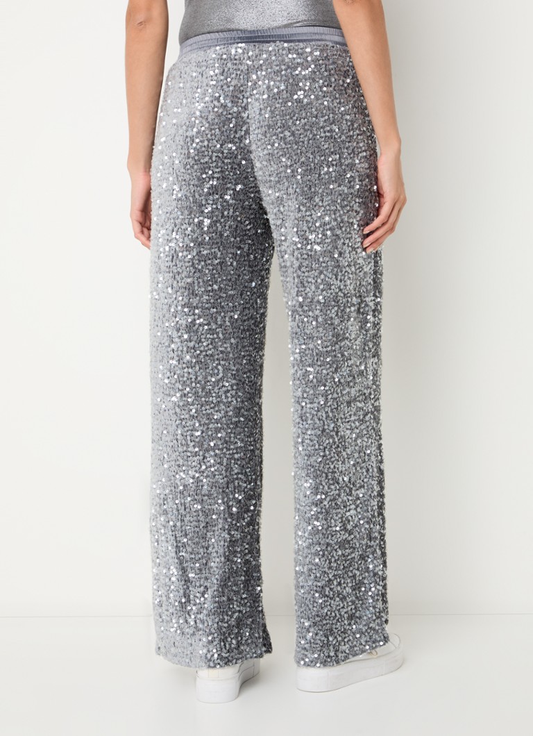 Summum high-waist wide-fit trousers with sequins