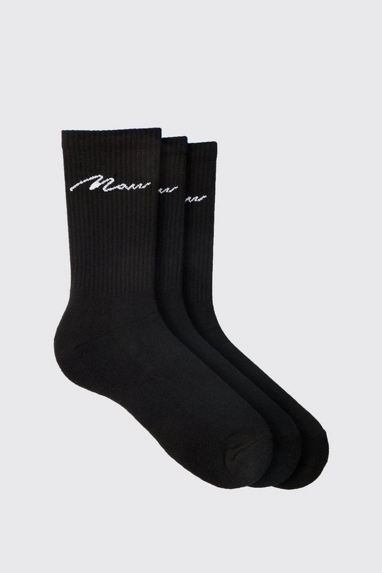 3er-Pack Man Signature Sportsocken