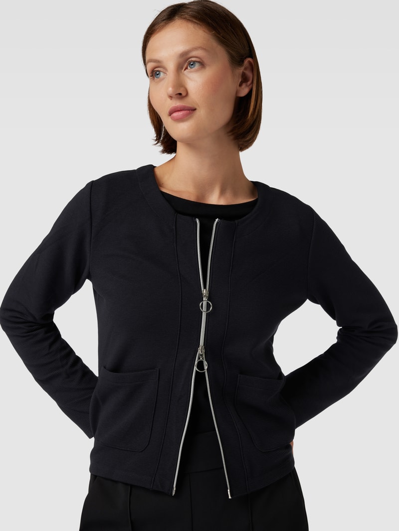 Jacke mit Eingrifftaschen in schwarz
