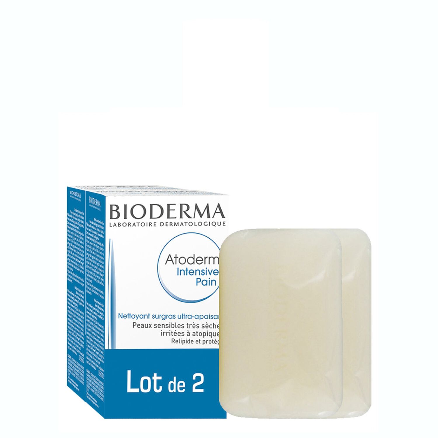 Bioderma Atoderm Intensive Pain Nettoyant Surgras Ultra-Apaisant - Lot 2 x 150 g
