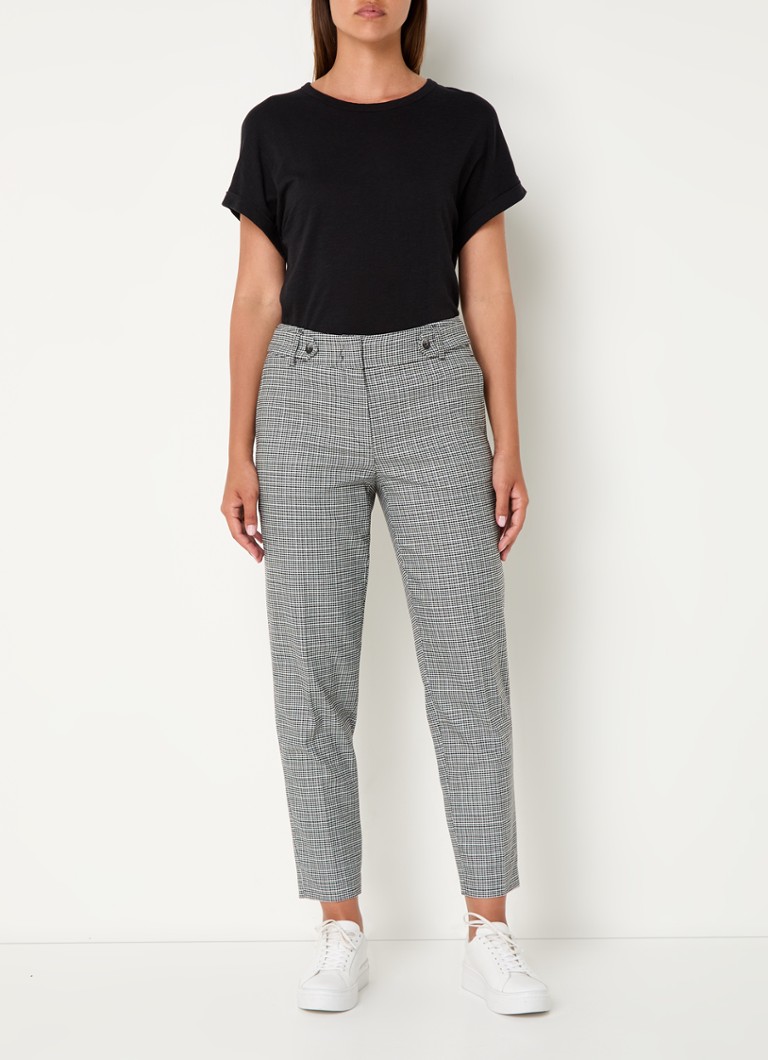 Pantaloni a vita alta e gamba dritta con motivo pied de poule di Gerry Weber