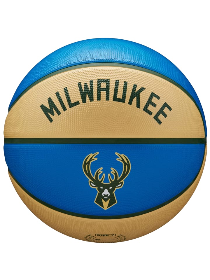 Wilson Wilson NBA Team City Edition Milwaukee Bucks Ball in Blau günstig kaufen 7