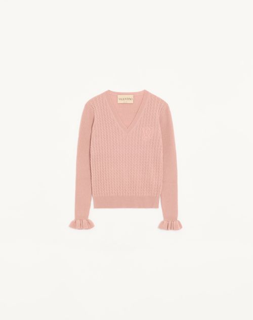 Suéter de cashmere bordado
