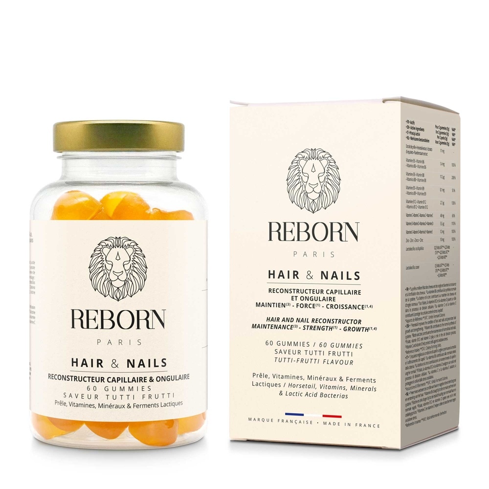 reborn Hair & Nails : Reconstructeur Capillaire & Ongulaire Complément alimentaire sous forme de gummies Beauté