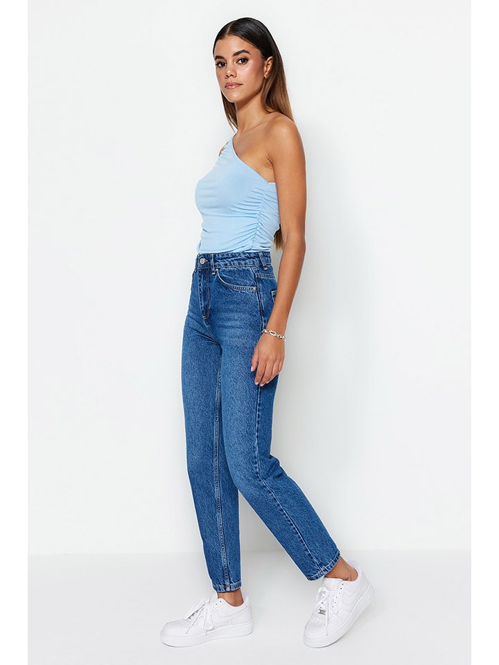 trendyol Jeans - Mom fit - in Blau günstig kaufen