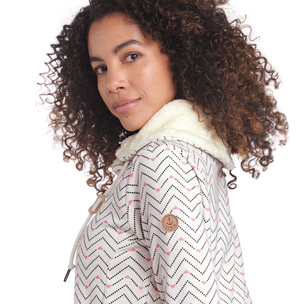 Damen Sweatshirt mit Schalkragen