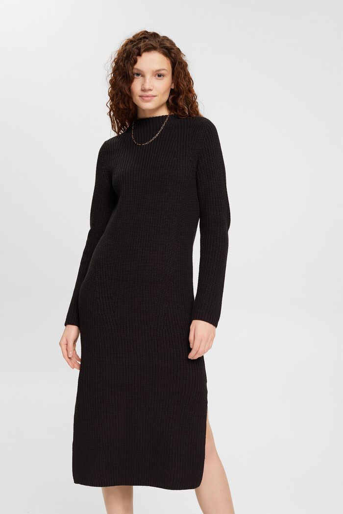 Strick-Midikleid aus Baumwollmix