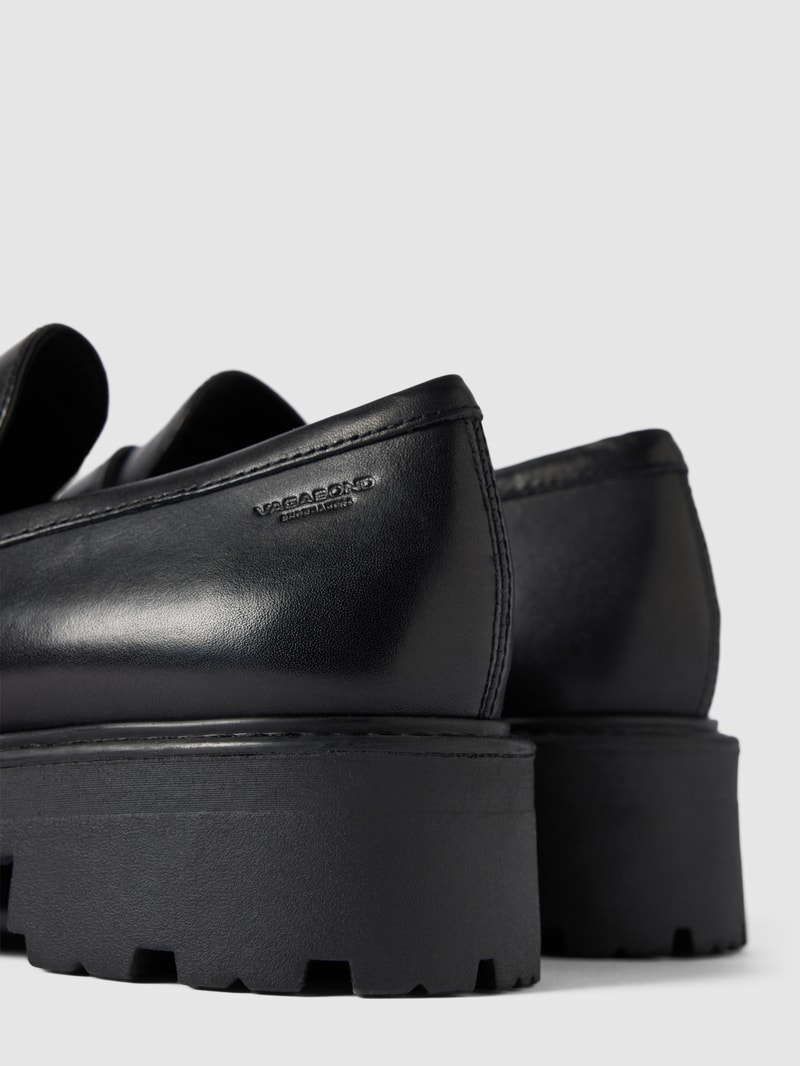 Loafer aus echtem Leder Modell 'COSMO' in schwarz