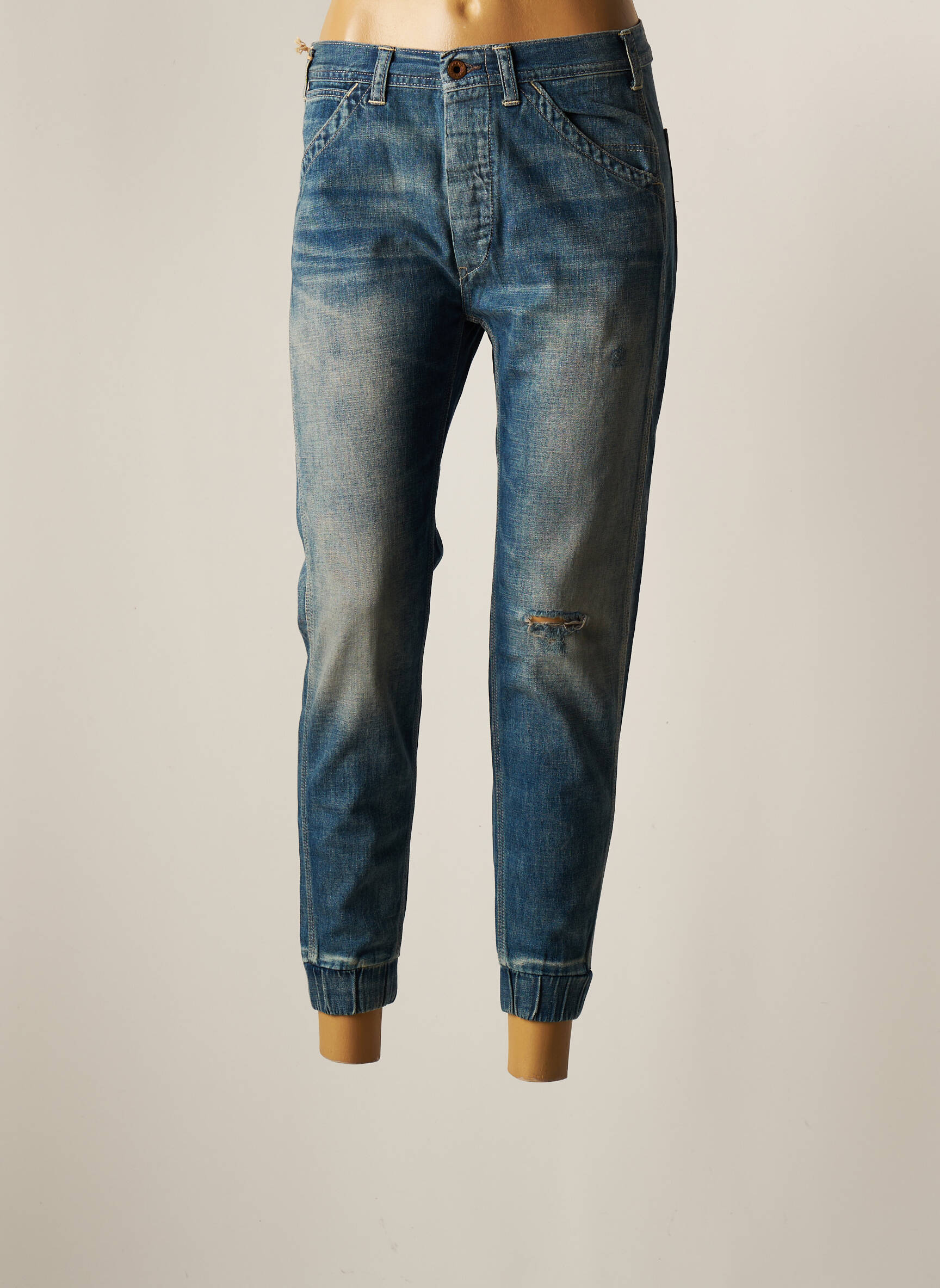 Ralph Lauren Jean Mom Femme couleur bleu