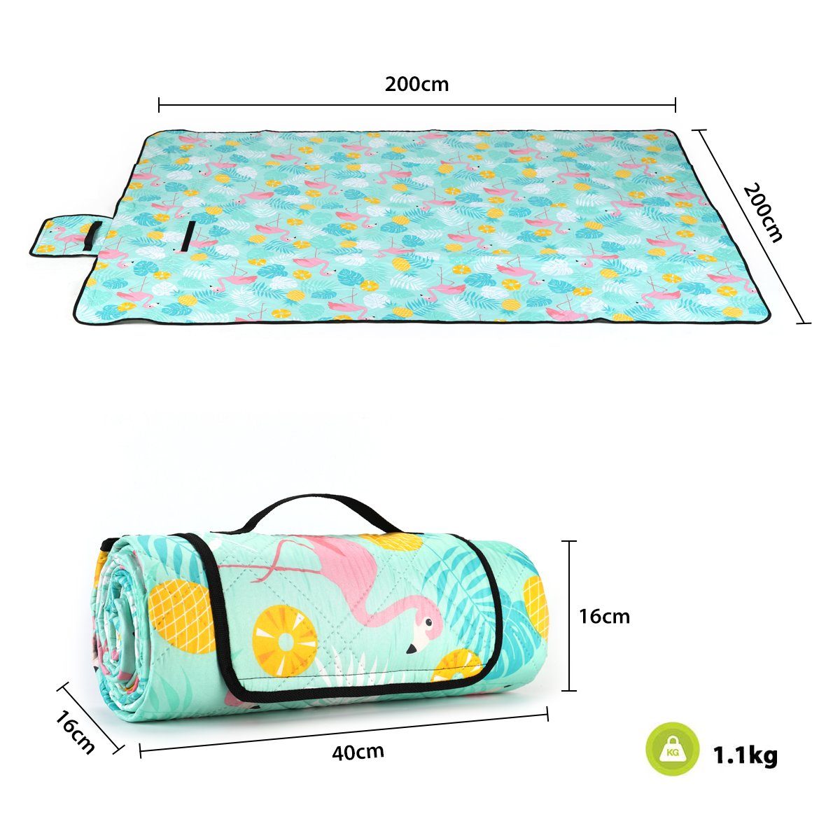 Picknickdecke Picknickdecke Wasserdicht 200x200cm, Sekey