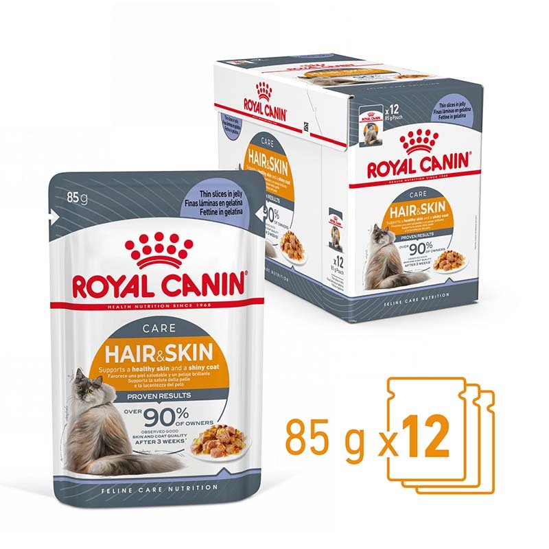 ROYAL CANIN Nassfutter ROYAL CANIN Hair & Skin 12x85g in Gelee