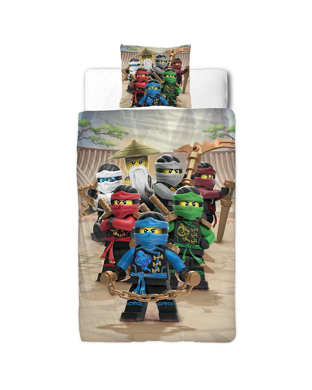 Bettwäsche Jungen Lego Ninjago Lloyd, Renforcé, 135 x 200 cm + 80 x 80 cm