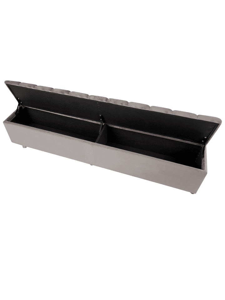 Beliani Doppelbett NOYERS in Grau - (W) 190 x (H) 132 x (L) 247 cm günstig kaufen onesize