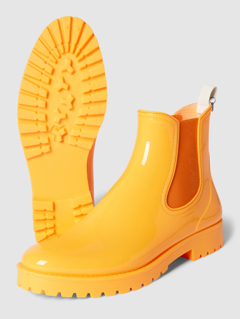 Chelsea Boots mit Label-Detail in orange