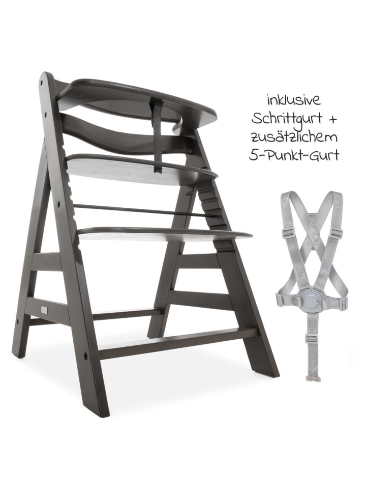 Hauck Hochstuhl Alpha Charcoal Selectline - im Sparset inkl. in gelb,schwarz günstig kaufen onesize