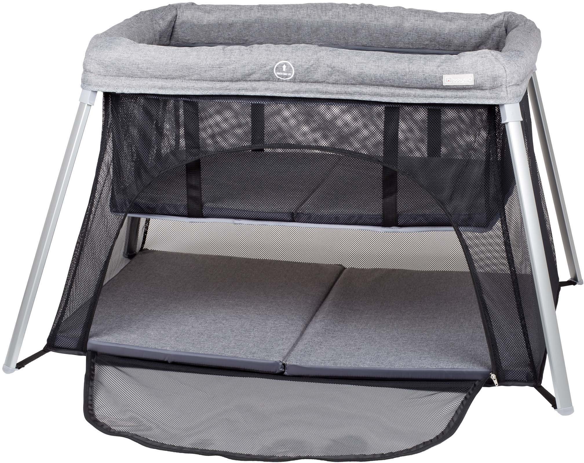 BabyGo Baby-Reisebett Dreams II, grey, faltbar