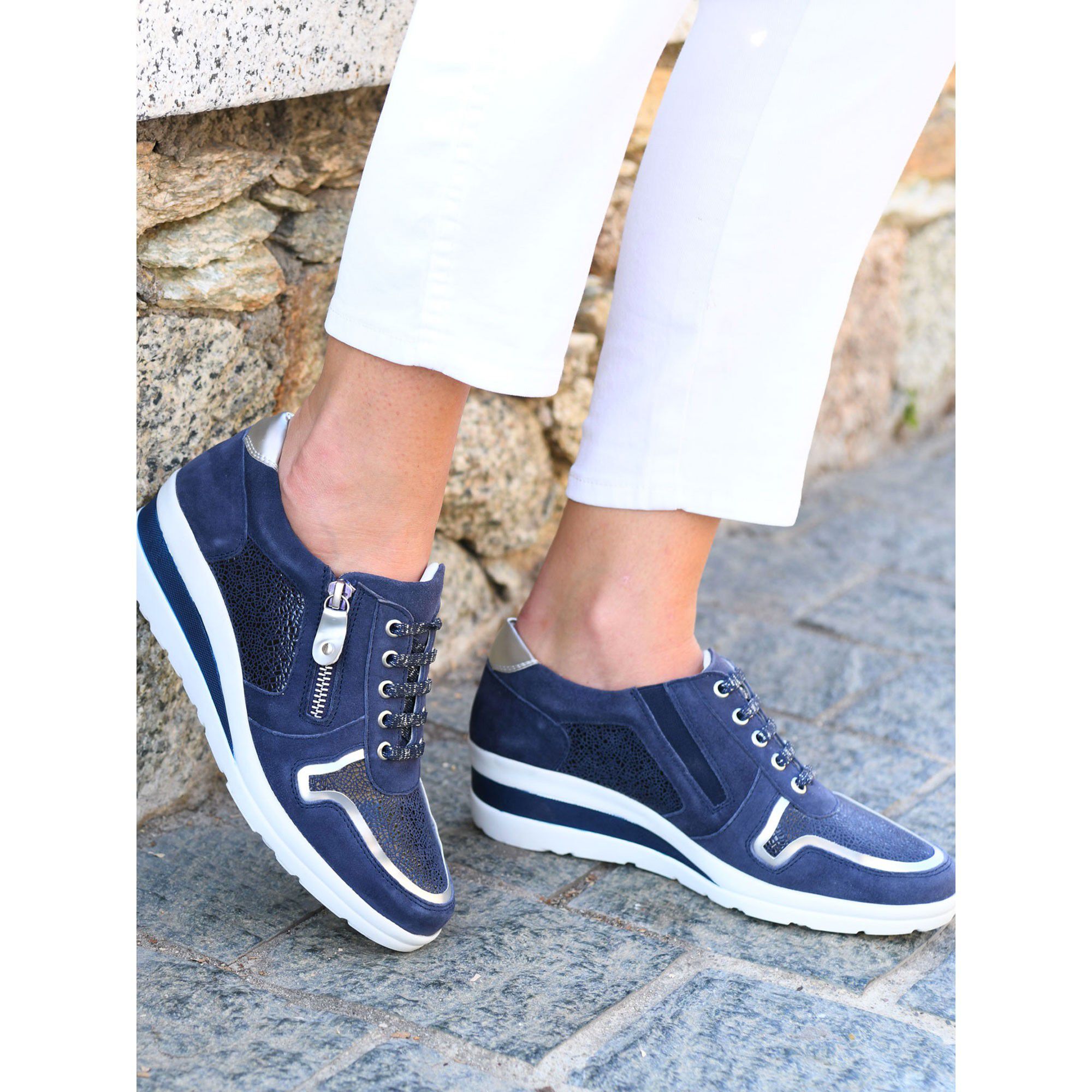 Derbies à lacets, petit compensé