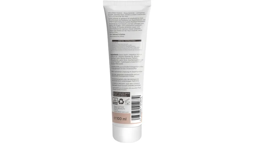 CATTIER Rosa Heilerde Maske für empfindliche Haut 100 ml 100 ml