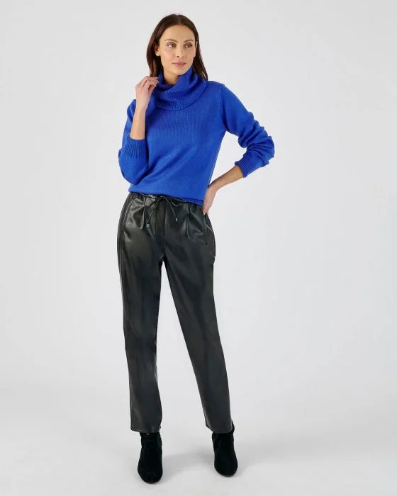 Pull col boule manches longues