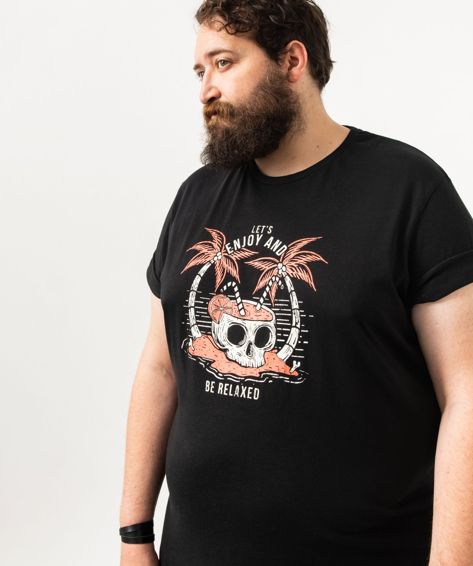 Tee-shirt homme manches courtes imprimé original noir | GEMO
