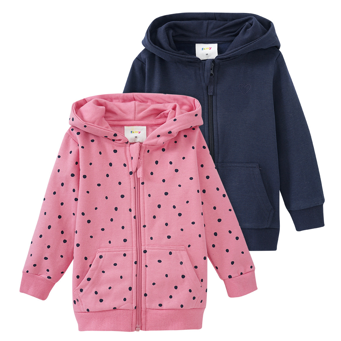 2 Mädchen Sweatjacken im Set