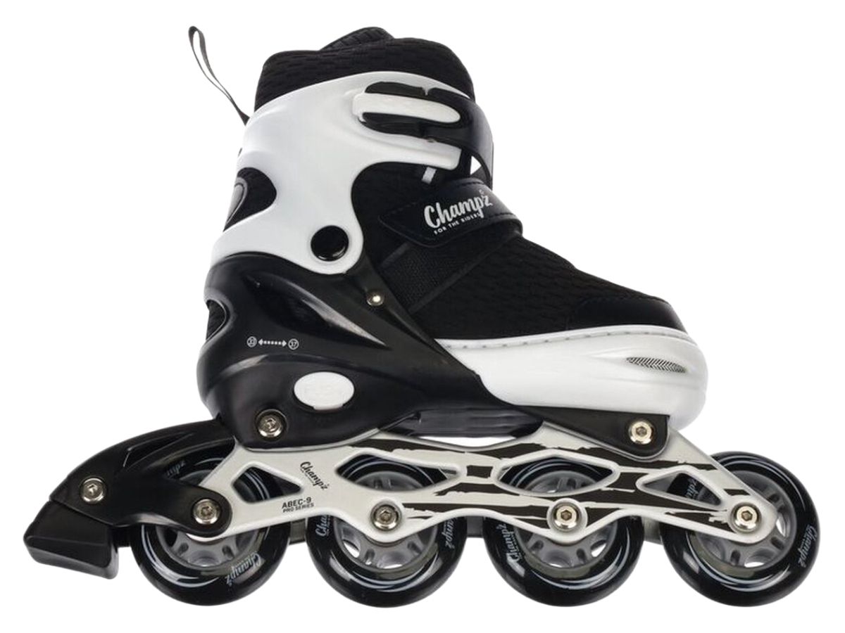 Champz Schwarz ABEC9 Semi-Softboot verstellbar Inline-Skates