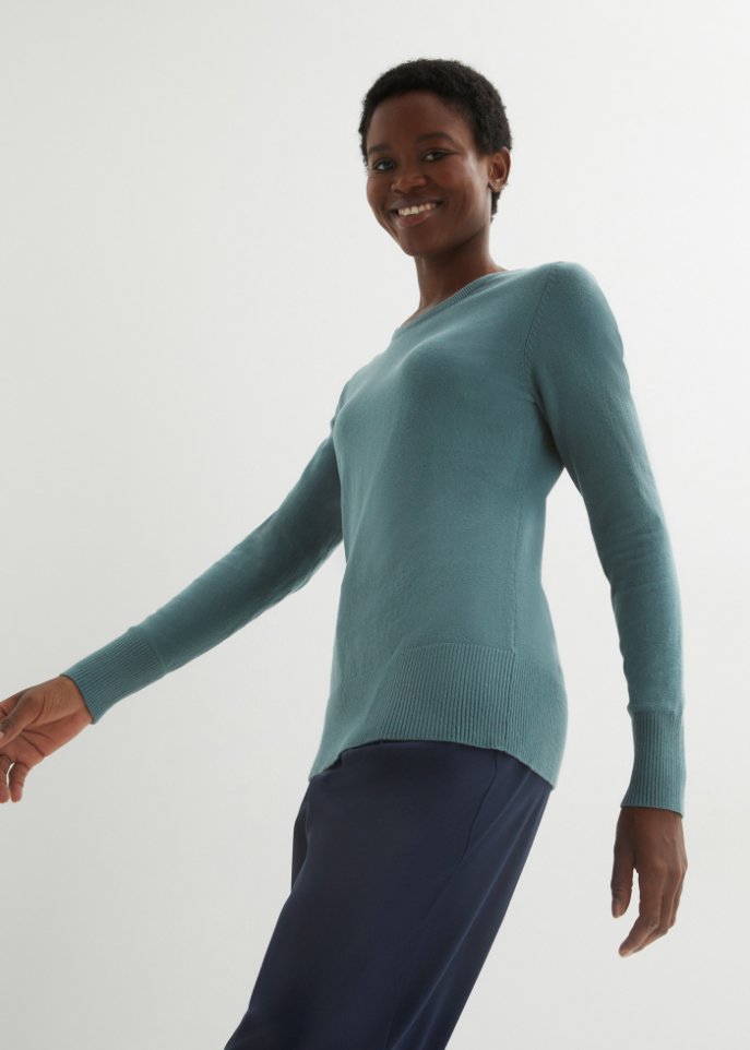 Basic Pullover mit recycelter Baumwolle