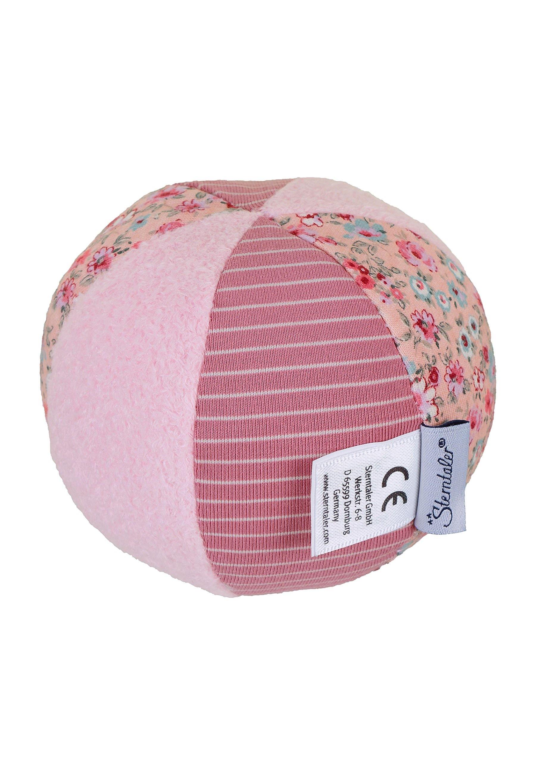 Ball in Rosa, 9 cm groß mit Rassel