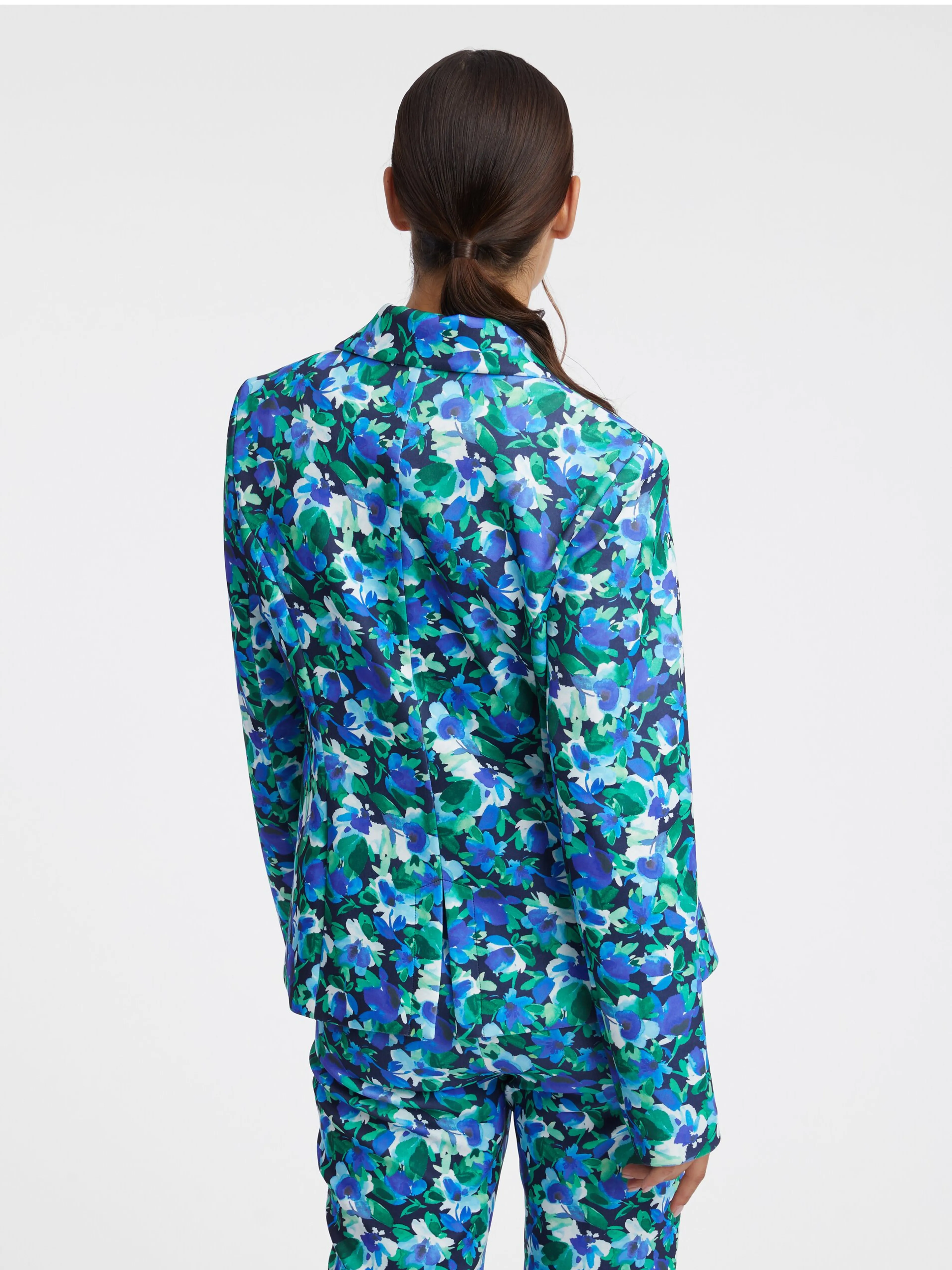 Grüne und blaue mit Blumenmuster Damenjacke ORSAY