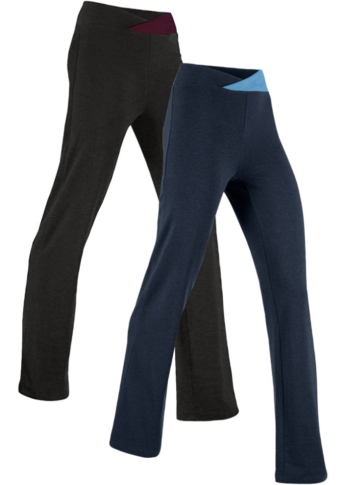 Baumwoll-Sporthose, Bootcut (2er Pack)
