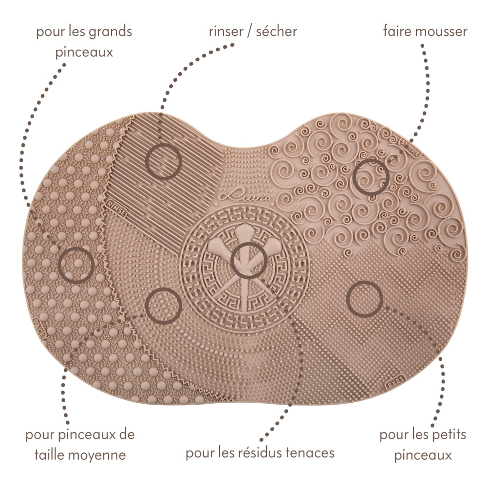luvia Brush Cleaning Mat - Coffee Tapis nettoyant pour pinceaux maquillage