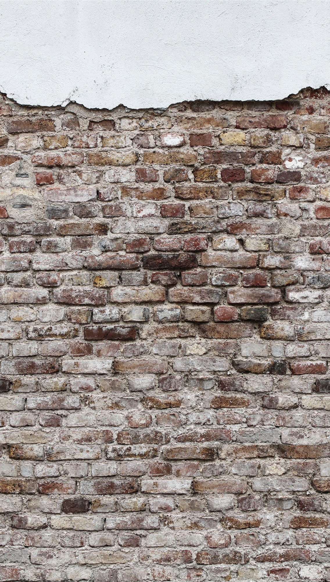 living walls Fototapete The Wall, glatt, Motiv, Steinoptik, urban, Fototapete Vintage Tapete Steinoptik Grau Schwarz Weiß