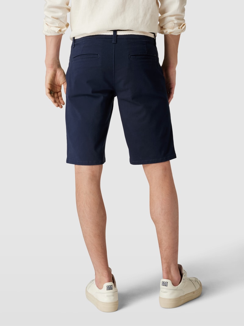 Chino-Shorts mit Gürtel Modell 'WILL' in dunkelblau