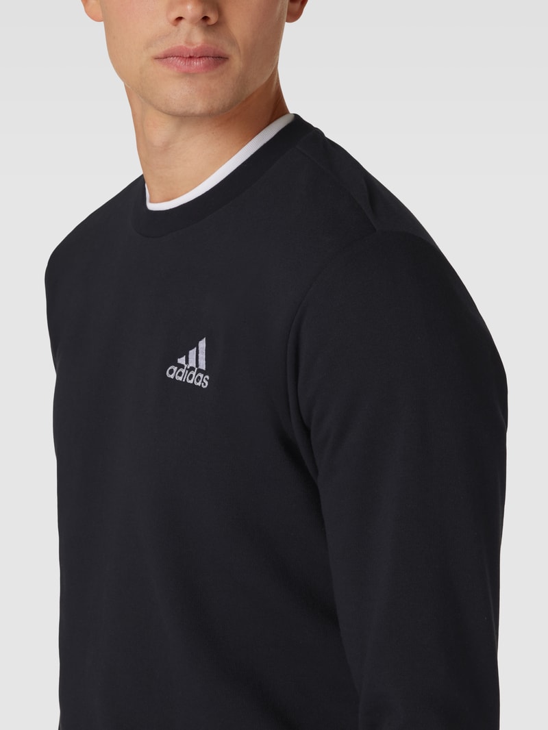 Sweatshirt mit Label-Stitching in schwarz