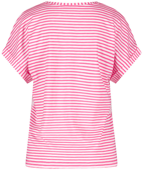 Gemustertes Kurzarmshirt mit Material-Patch