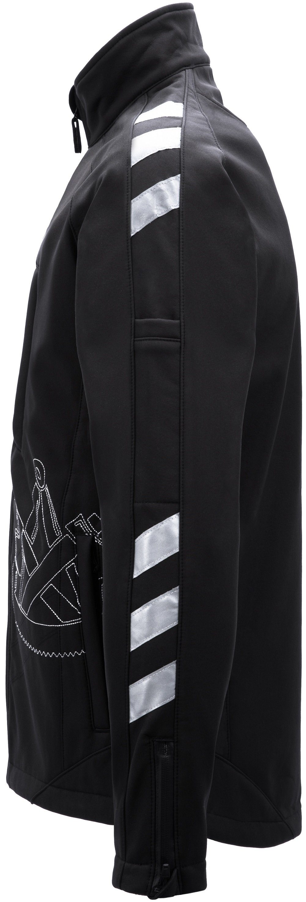 JOB Arbeitsjacke JOB-Zimmerer-Sommer-Soft Shell Jacke schwarz
