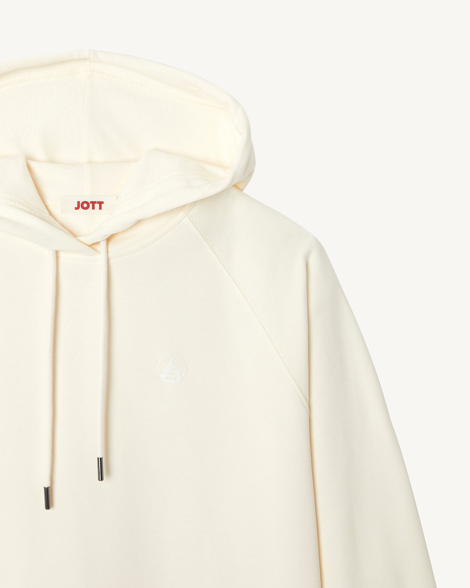 Sweat molleton à capuche femme en coton biologique Ecru Monteria