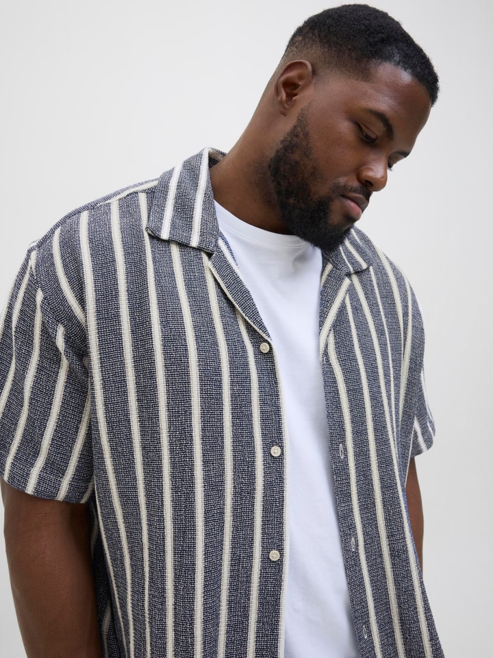 JACK & JONES PLUS Hemd in Ocean Cavern günstig kaufen