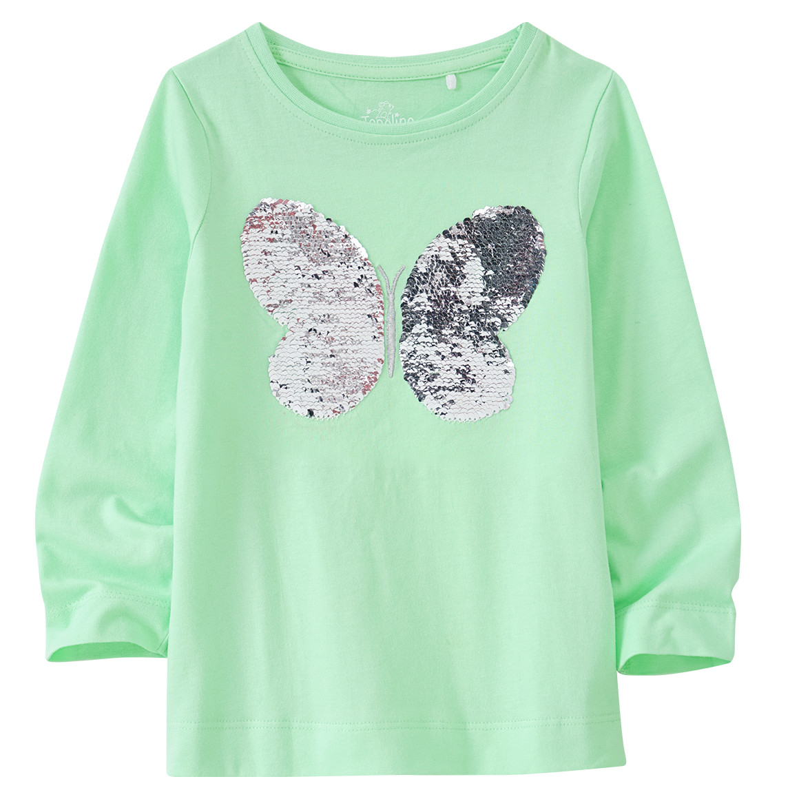 Mädchen Langarmshirt mit Wendepailletten