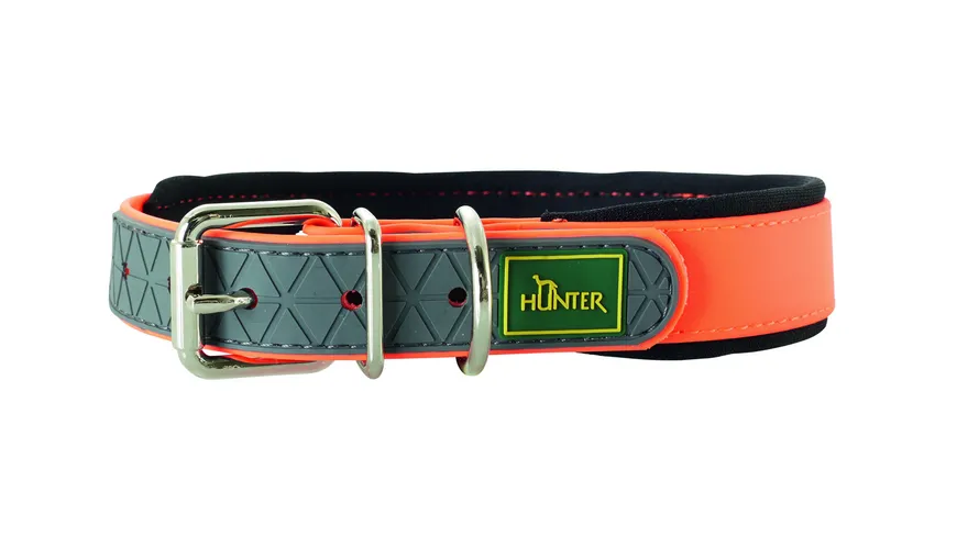 Hunter Hundehalsband Convenience Comfort, Farbe: neonorange, Größe: 40, Maße: 27 - 35 cm /2 cm