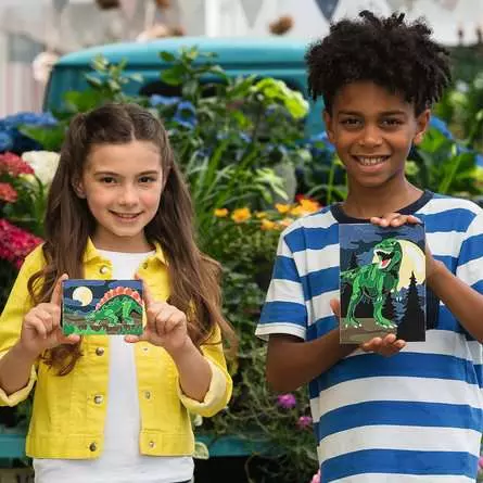 CreArt Atelier Dinosaurier - Malen nach Zahlen für Kinder ab 7 Jahren