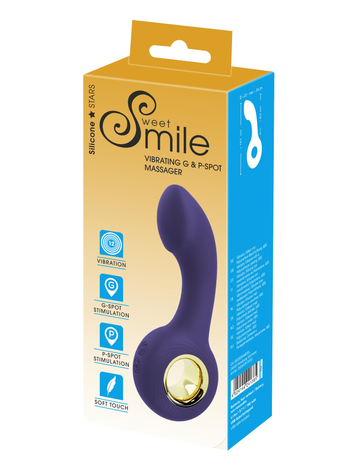 Sweet Smile Vibrator Vibrating G-&P-Spot Massager in lila günstig kaufen 13,5 cm